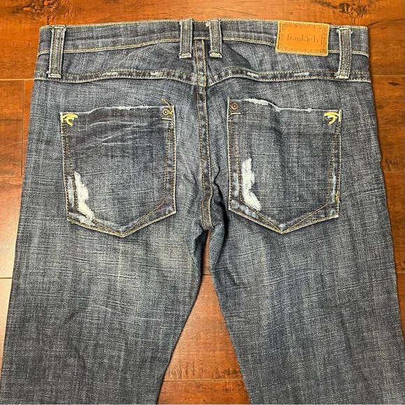 FRANKIE B. Denim My Boyfriends Jeans Low Rise Straight Leg Vintage Y2K Size 26 - Picture 5 of 11